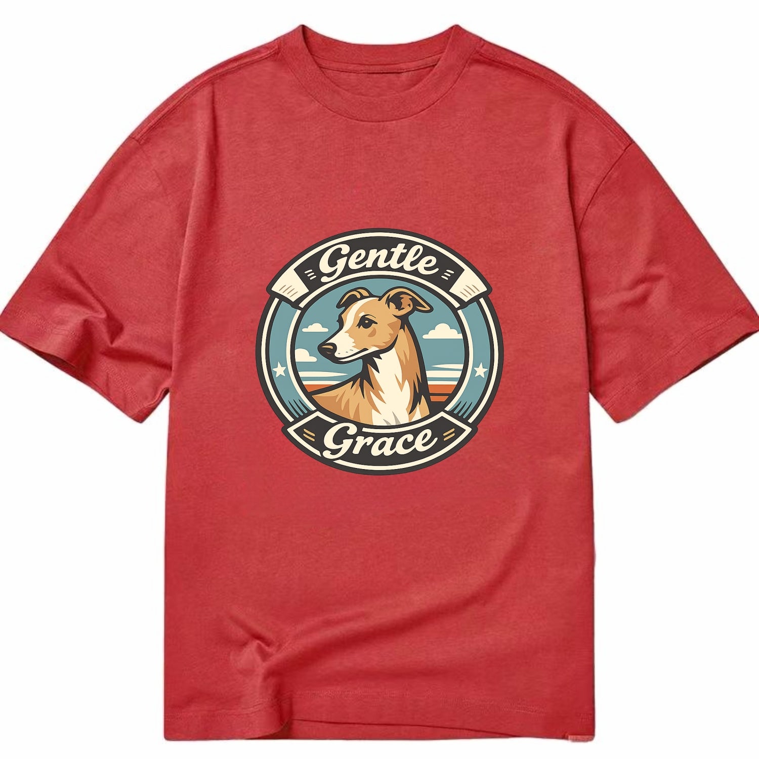 Gentle Grace of the Whippet - Classic T-shirt - Red
