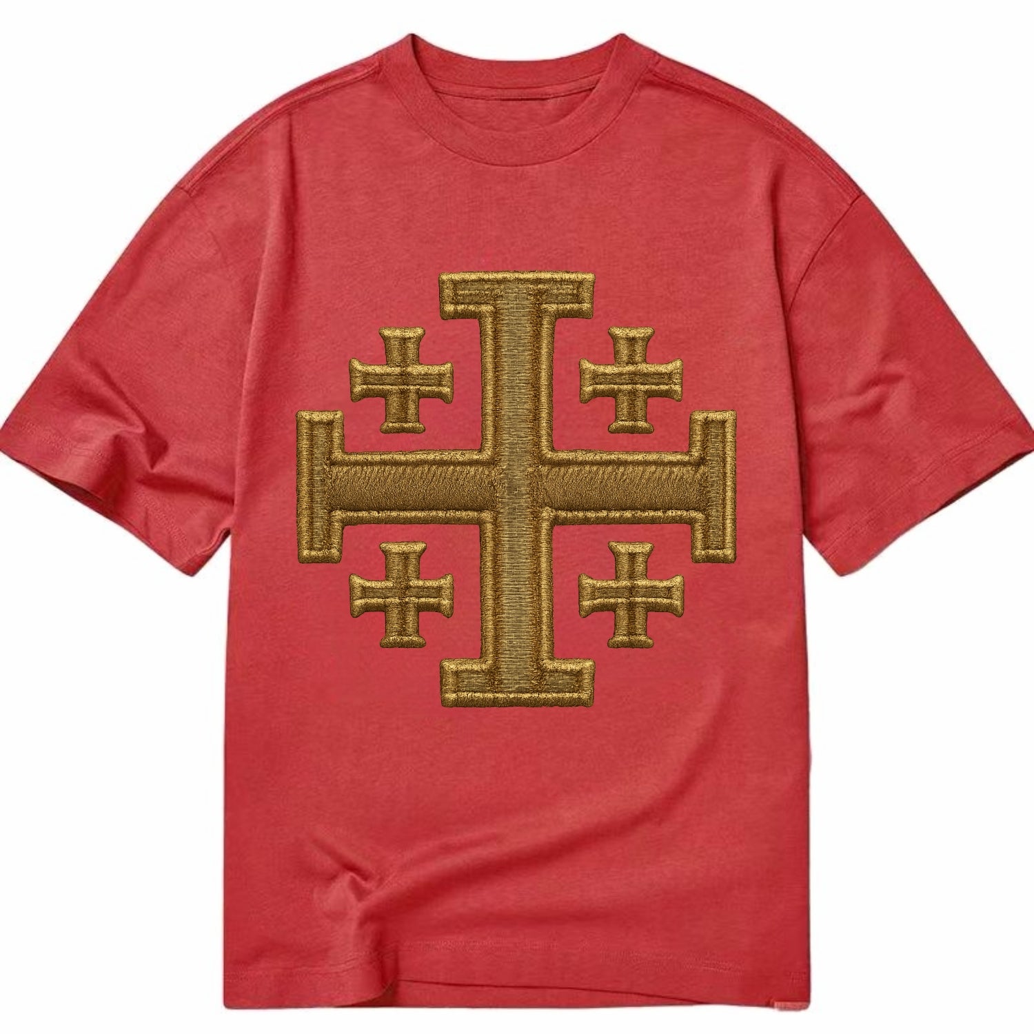 Jerusalem Cross  - Classic T-shirt - Red