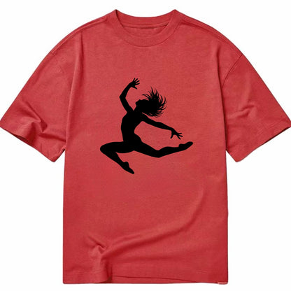 Contemporary dancer leap mid-air - Classic T-shirt - Red