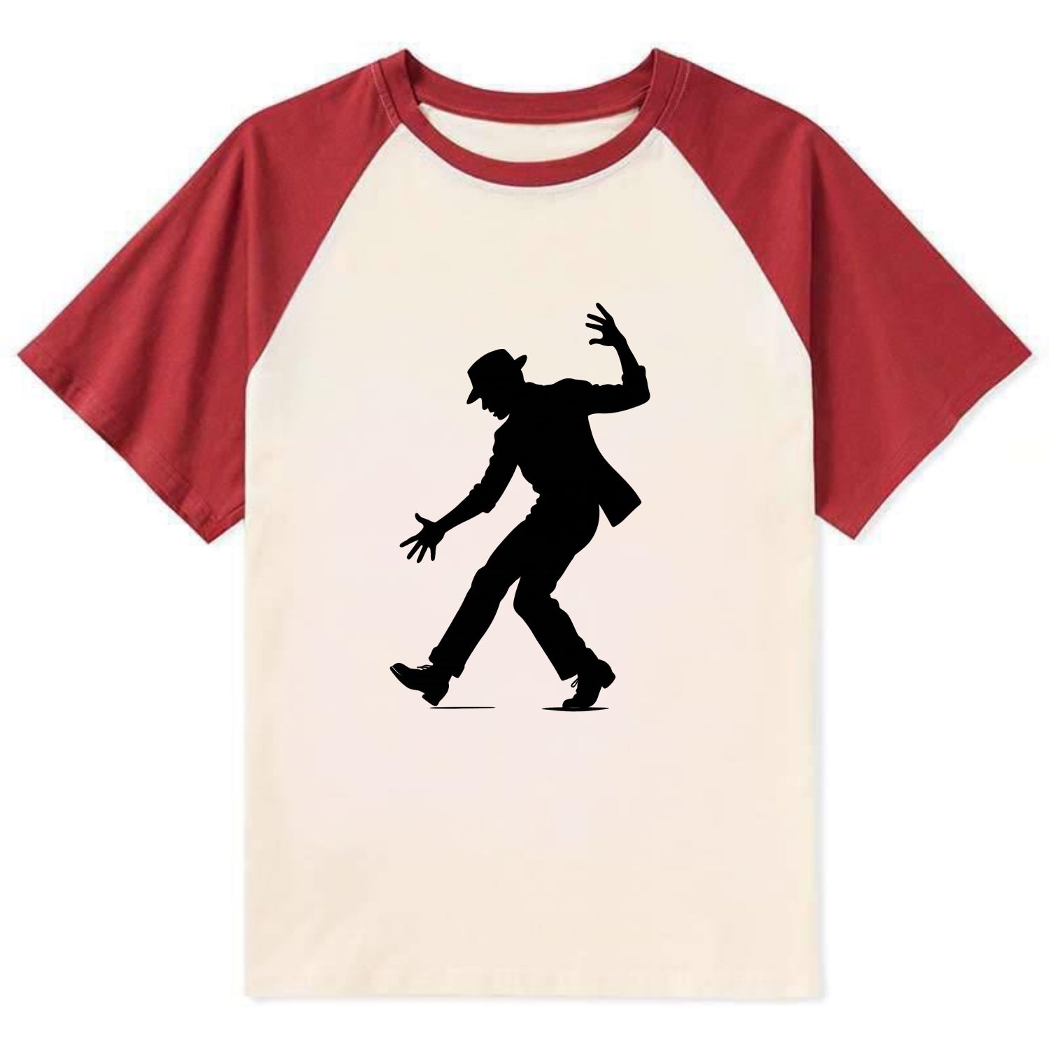 Tap dancer dramatic step - Contrast Raglan T-shirt - Red