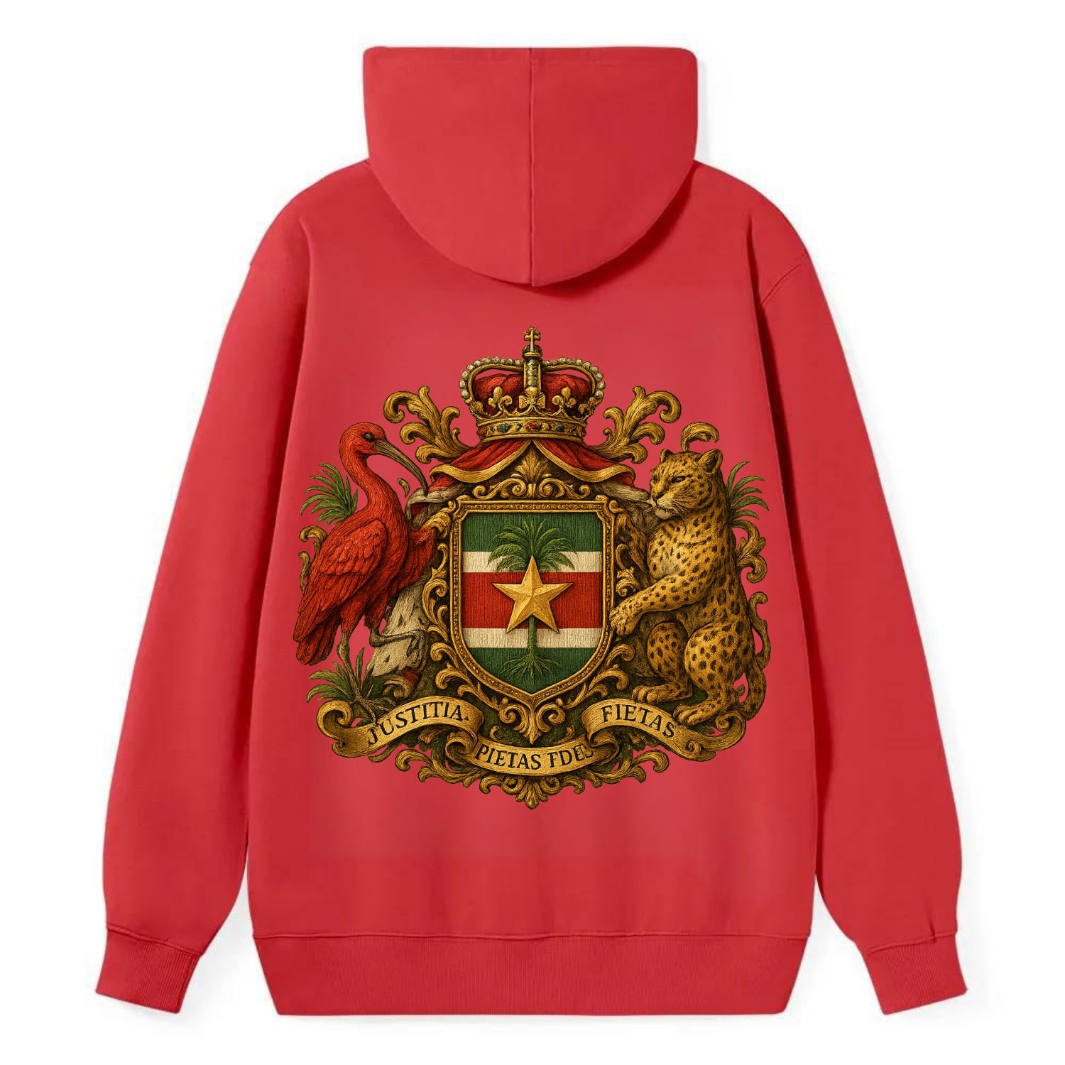 Suriname Star Emblem  - Classic Pullover Hoodie - Red
