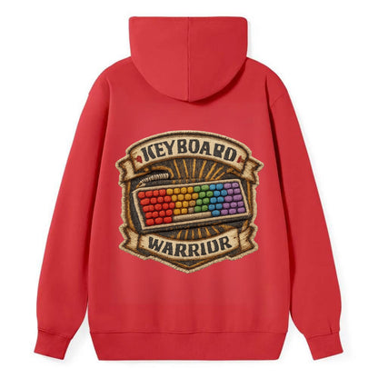KEYBOARD WARRIOR - mechanical keyboard in RGB rainbow , PC master race - Classic Pullover Hoodie - Red