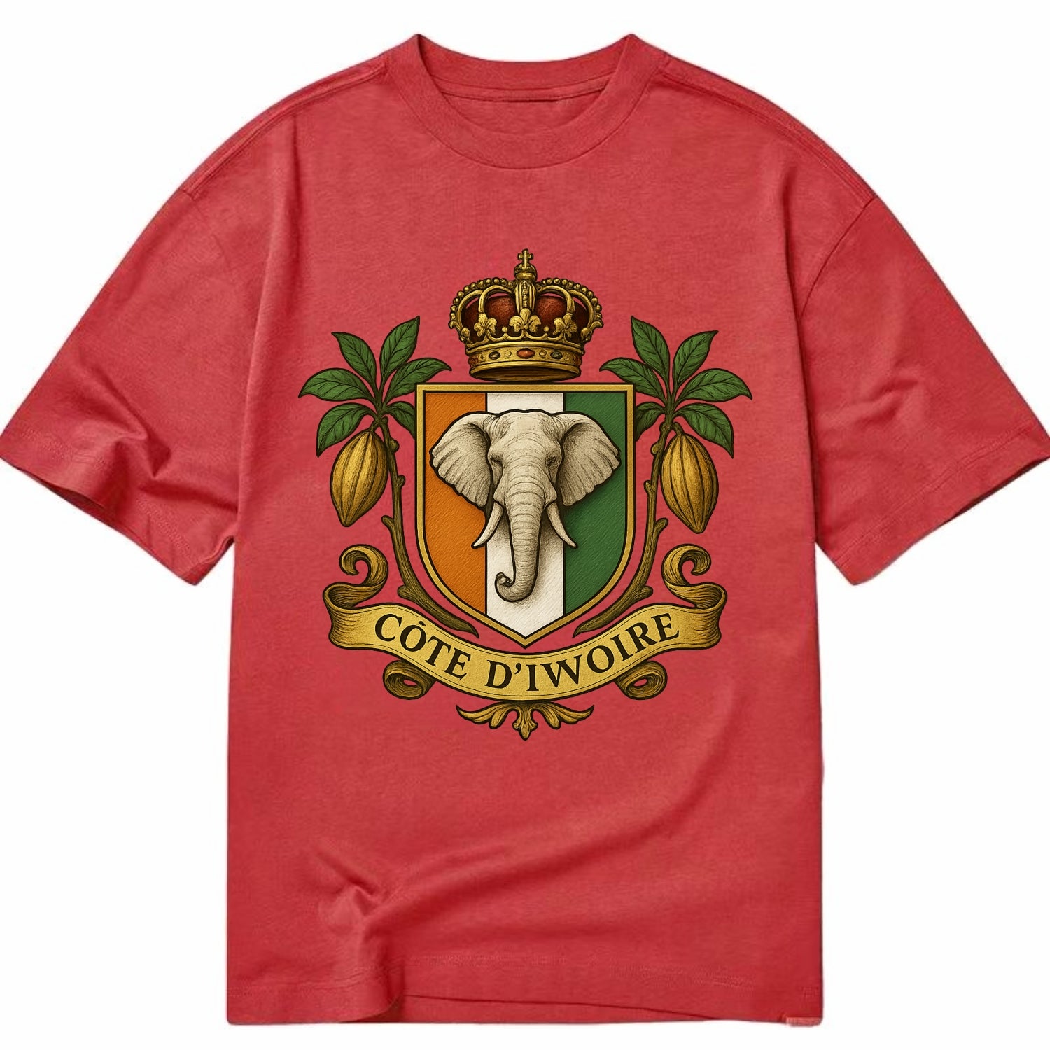 Ivory Coast Royal Logo  - Classic T-shirt - Red