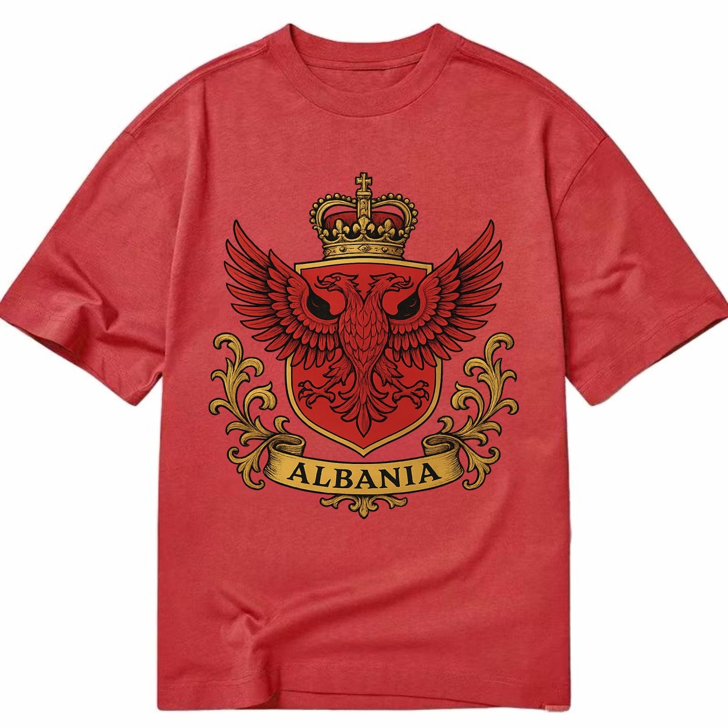 Albania Heritage Badge  - Classic T-shirt - Red