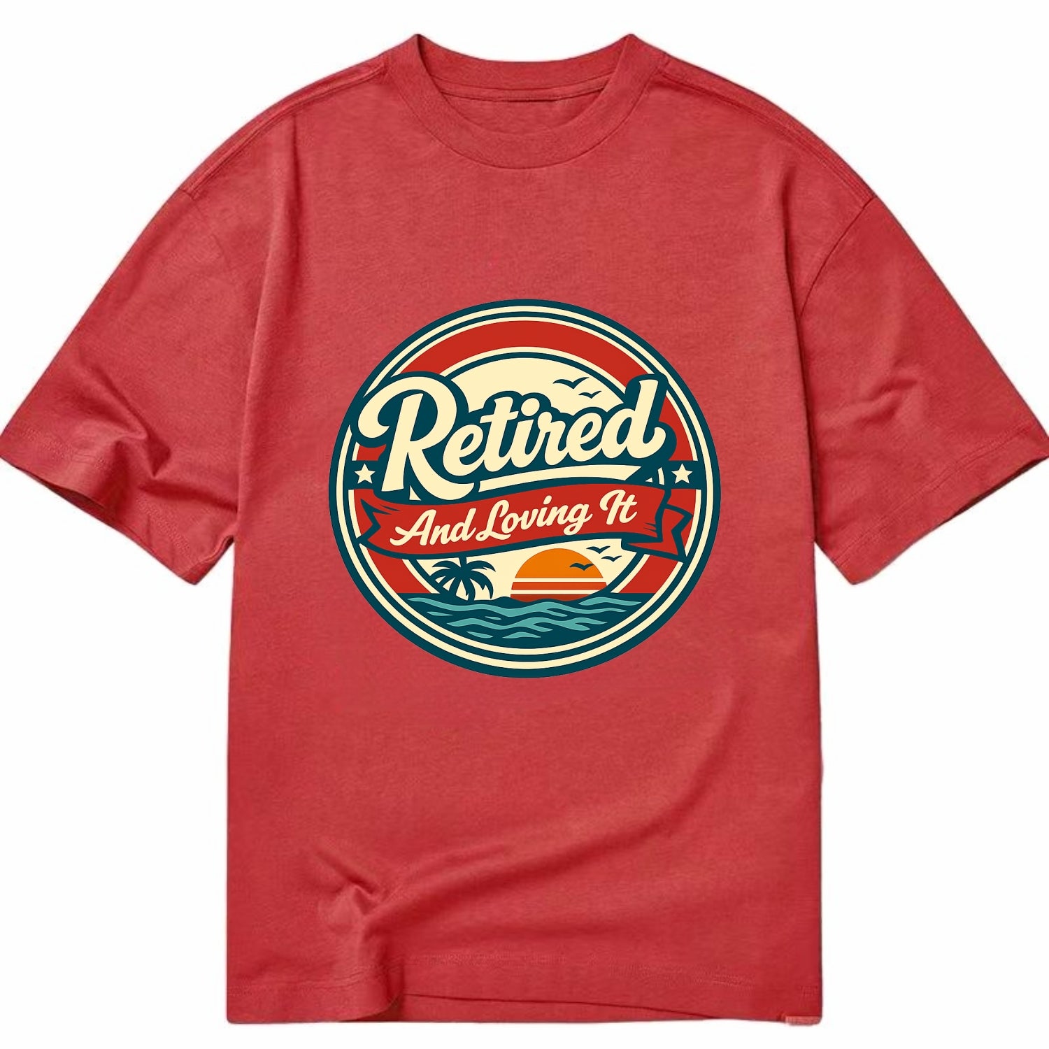 Carefree Retirement Emblem - Classic T-shirt - Red
