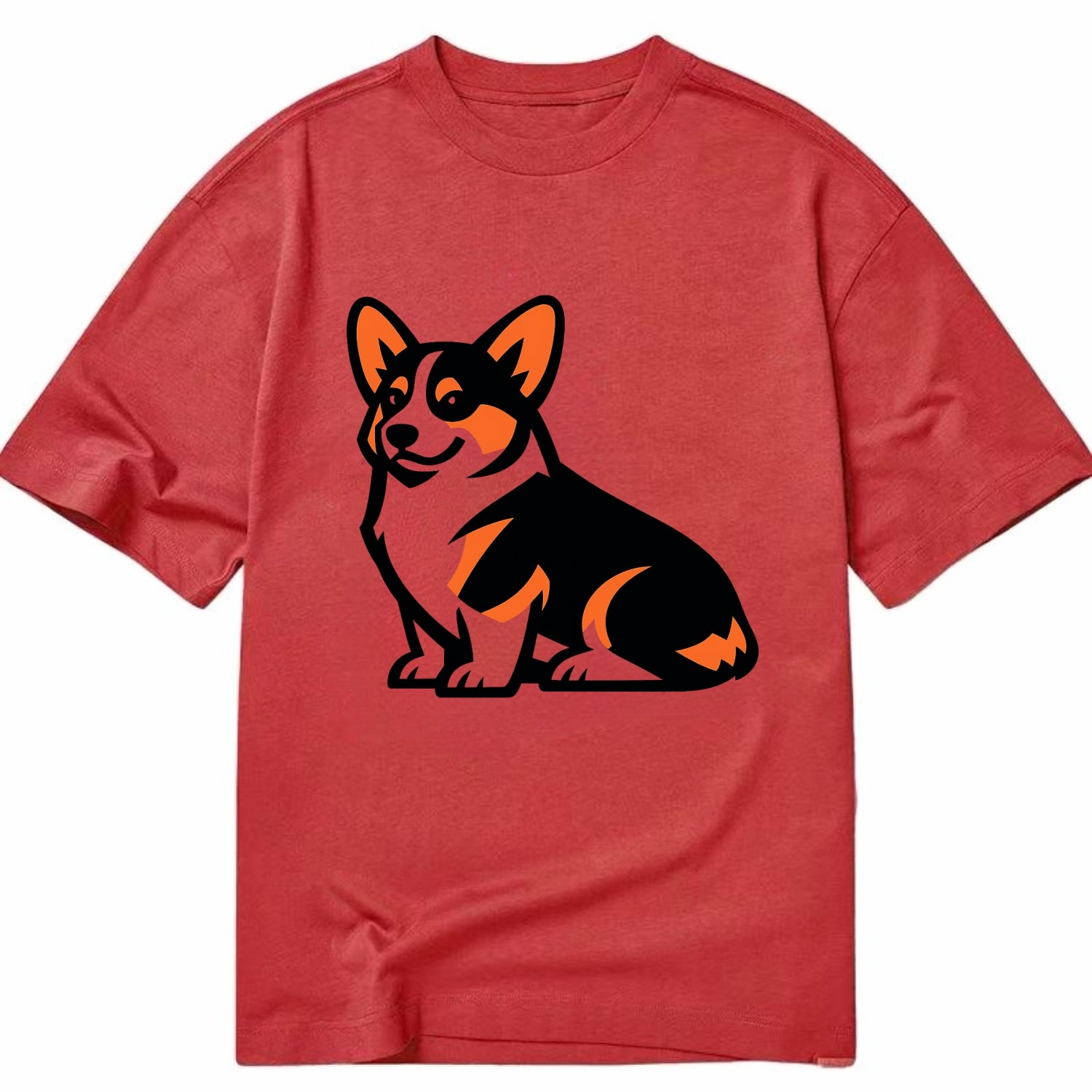 Tricolor Corgi Charm - Classic T-shirt - Red