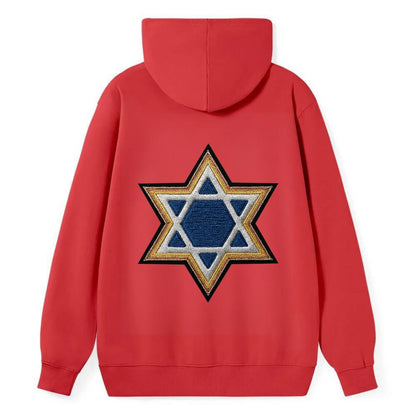 Star of David - Classic Pullover Hoodie - Red