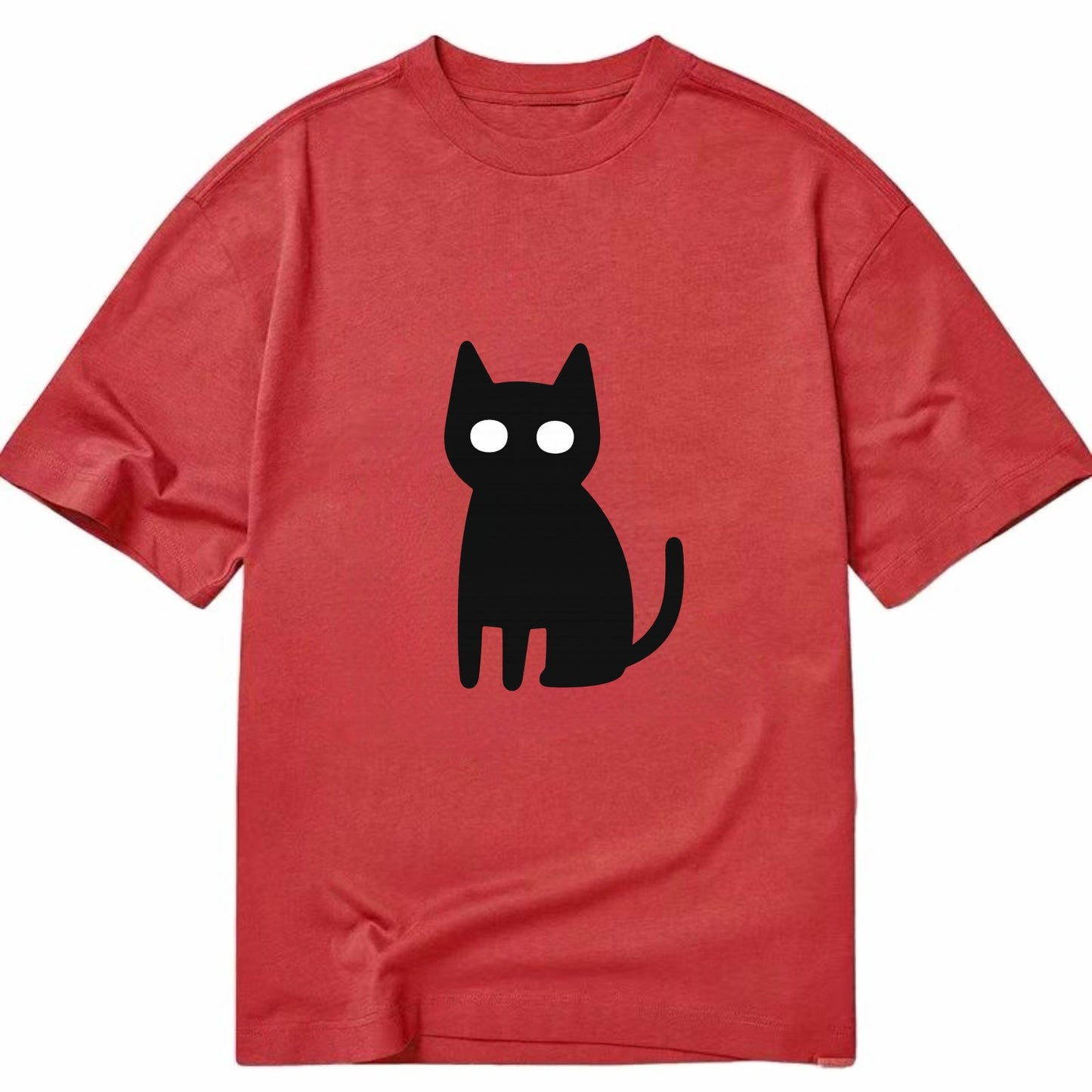 YOU MUST EMBRACE THE VOID | Black cat st - Classic T-shirt - Red