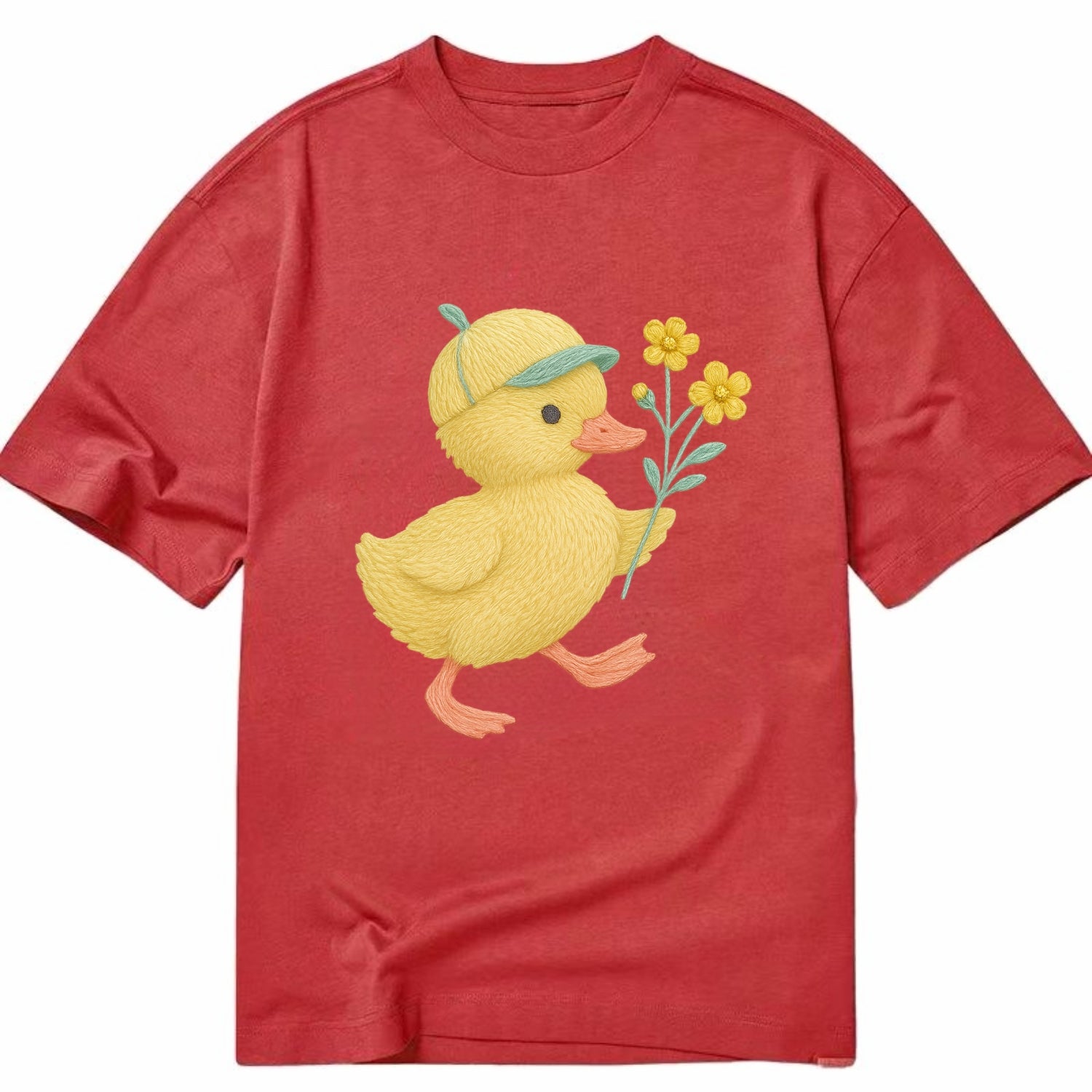Yellow Duckling - Classic T-shirt - Red