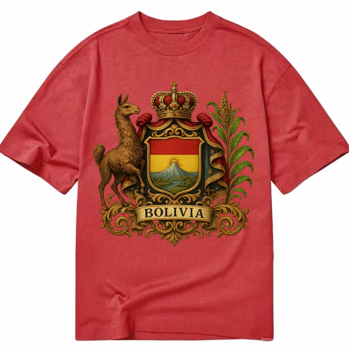 Bolivia Royal Logo  - Classic T-shirt - Red
