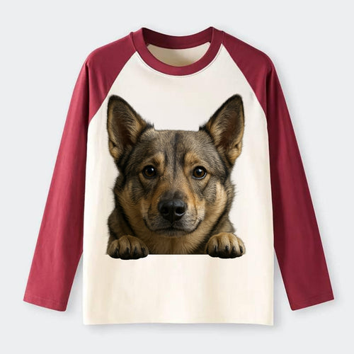 Swedish Vallhund  - Raglan Long Sleeve T-Shirt