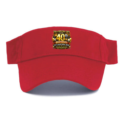 Special 40th Birthday - Visor - Red