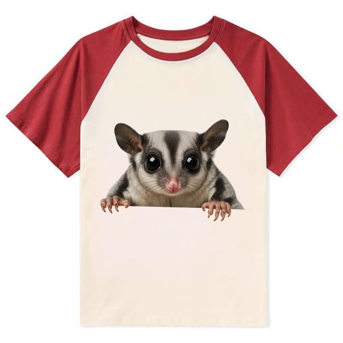 Sugar Glider  - Contrast Raglan T-shirt - Red