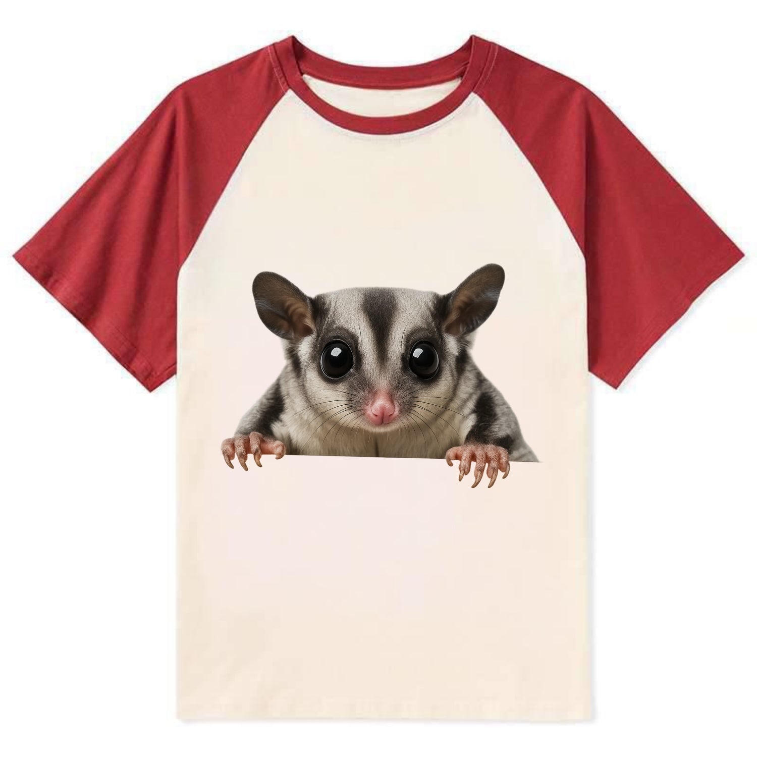 Sugar Glider  - Contrast Raglan T-shirt - Red
