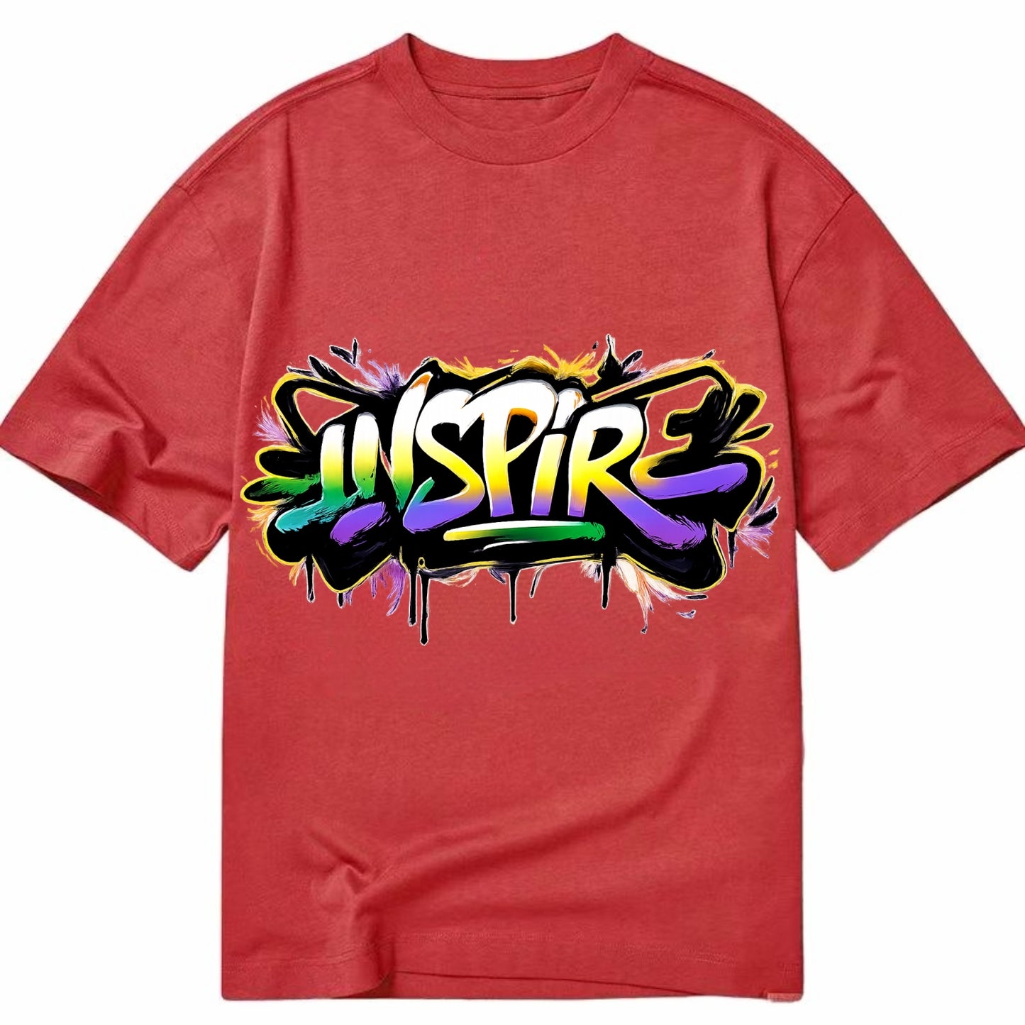 Bold typography design - "INSPIRE" - motivating others, being the spark - Classic T-shirt - Red