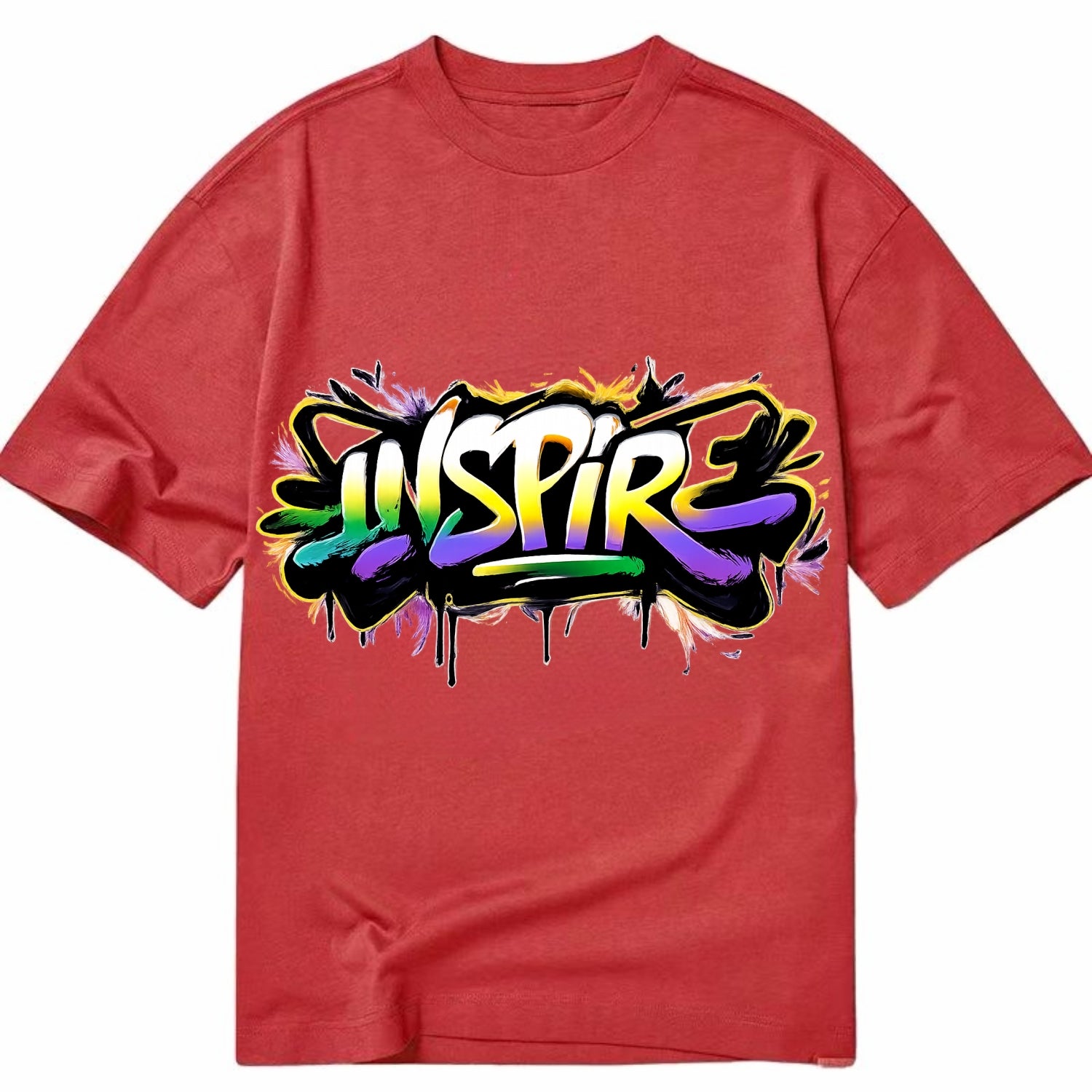 Bold typography design - "INSPIRE" - motivating others, being the spark - Classic T-shirt - Red