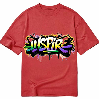 Bold typography design - "INSPIRE" - motivating others, being the spark - Classic T-shirt - Red