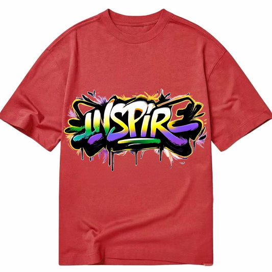 Bold typography design - "INSPIRE" - motivating others, being the spark - Classic T-shirt - Red