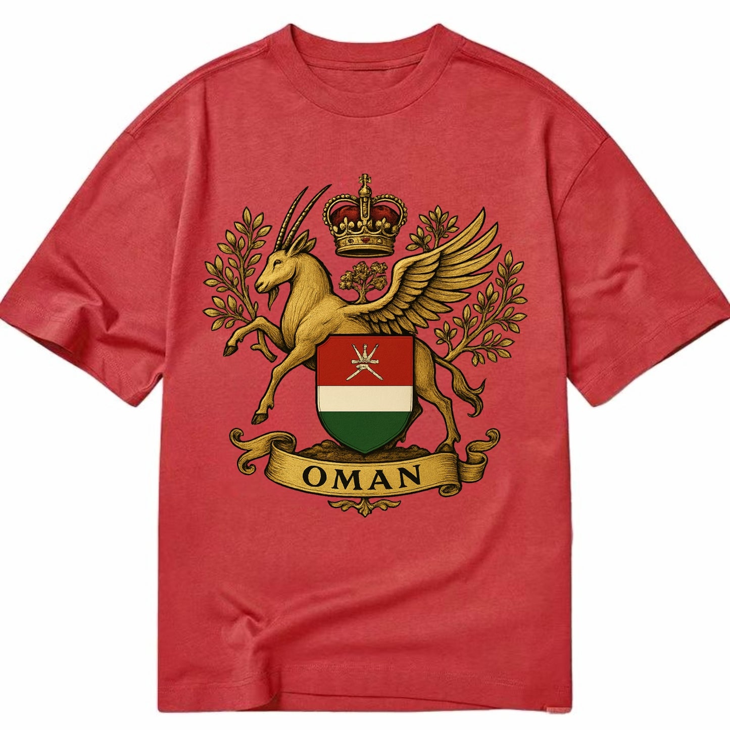 Oman Heritage Badge  - Classic T-shirt - Red