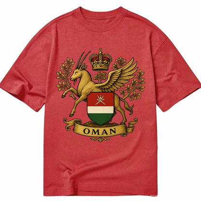 Oman Heritage Badge  - Classic T-shirt - Red