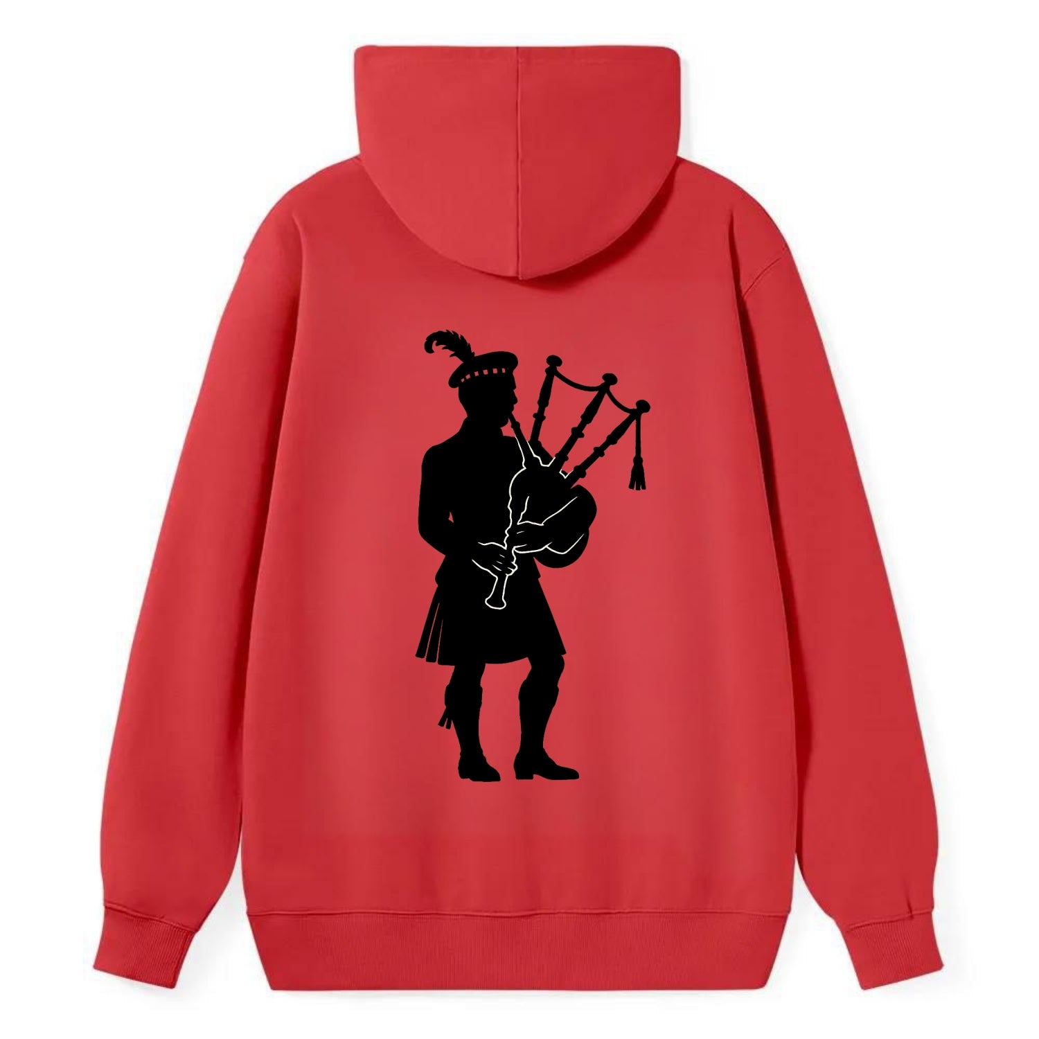 Bagpiper in traditional stance - Classic Pullover Hoodie - Red