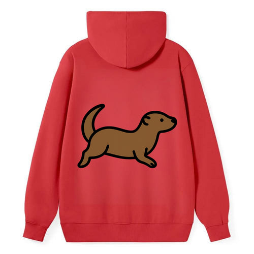 Otter - Brown sleek swimming pose flat side profile - Classic Pullover Hoodie