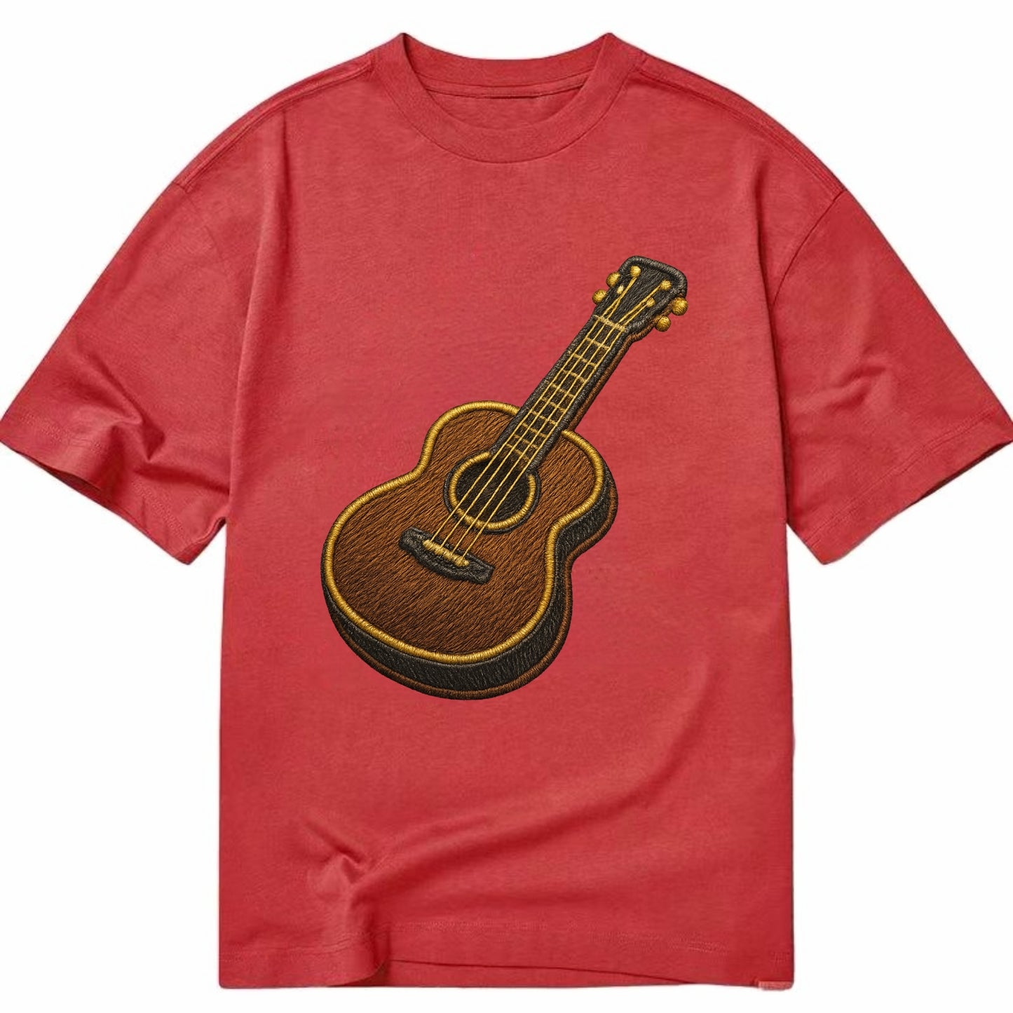 Vintage Guitar  - Classic T-shirt - Red