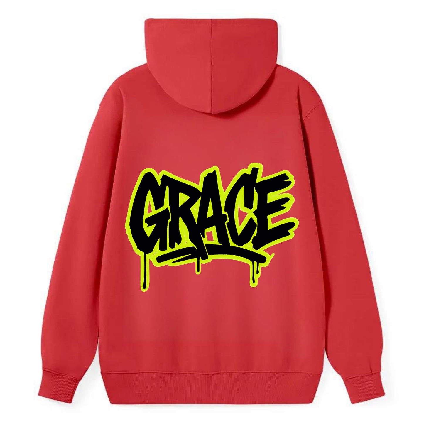 Bold typography design - "GRACE" - elegance under pressure, divine favor - Classic Pullover Hoodie - Red