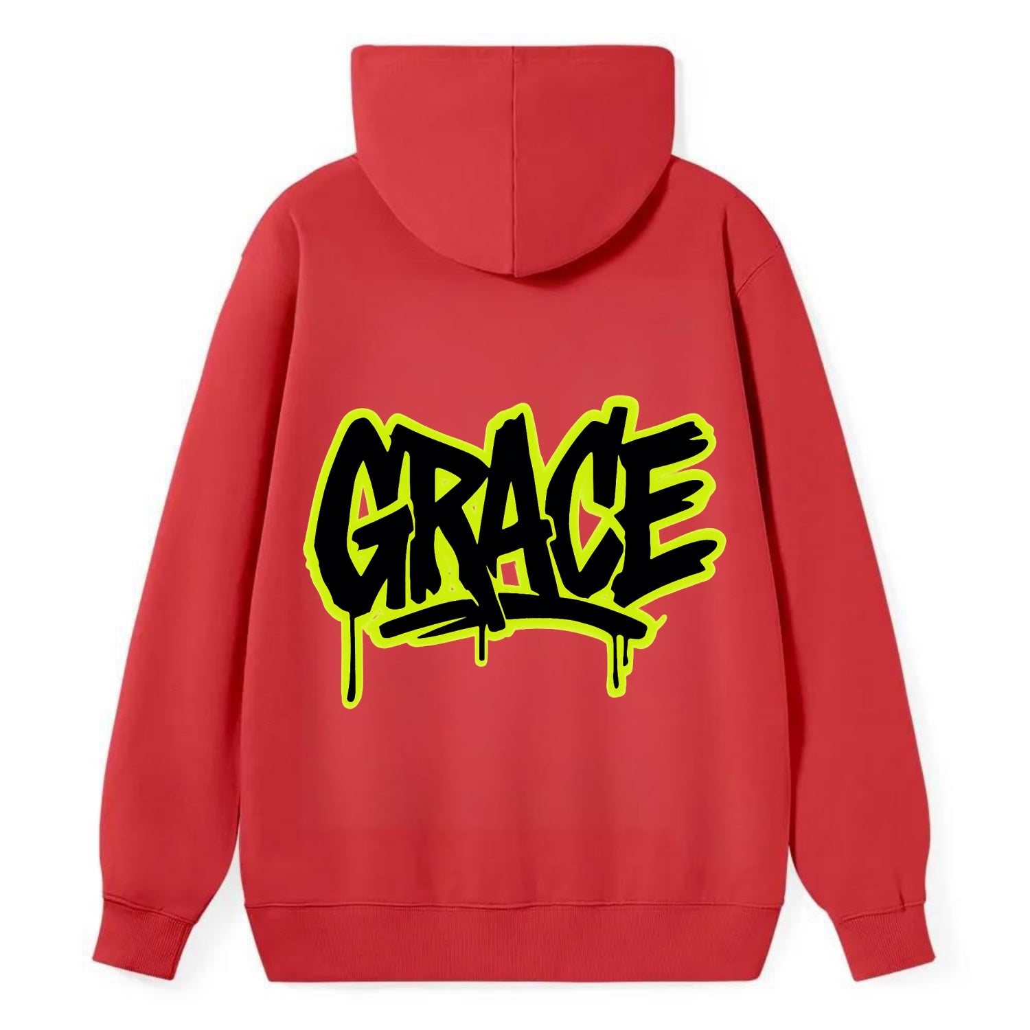 Bold typography design - "GRACE" - elegance under pressure, divine favor - Classic Pullover Hoodie - Red