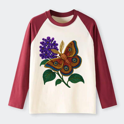 Polyphemus Moth - Raglan Long Sleeve T-Shirt