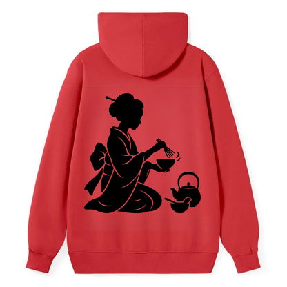 Geisha traditional tea ceremony - Classic Pullover Hoodie - Red