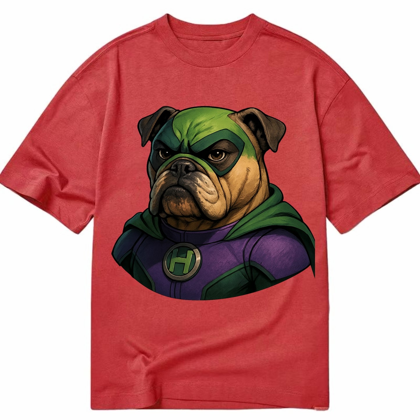 Bulldog Strong Hero  - Classic T-shirt - Red