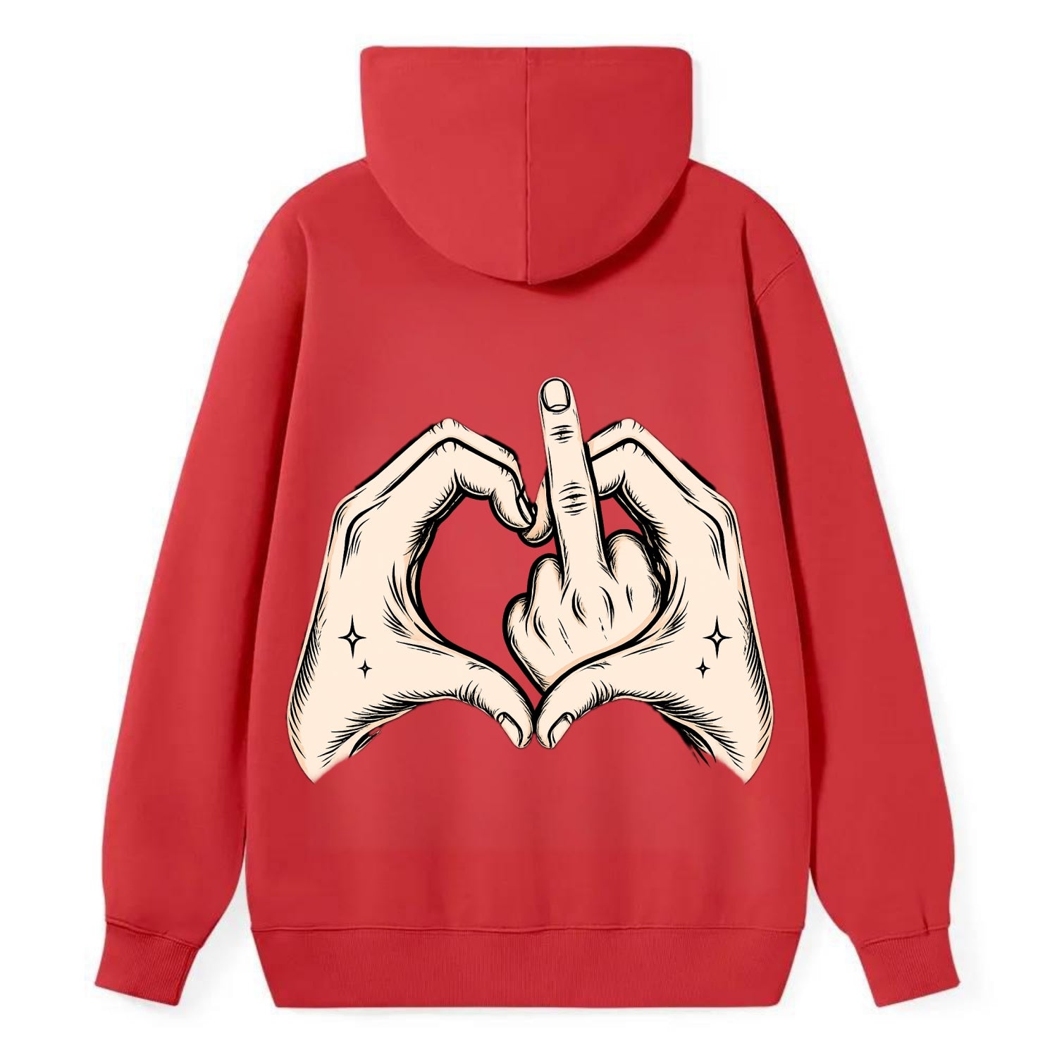 Love You Symbol - Classic Pullover Hoodie - Red