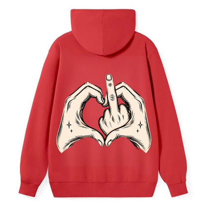 Love You Symbol - Classic Pullover Hoodie - Red