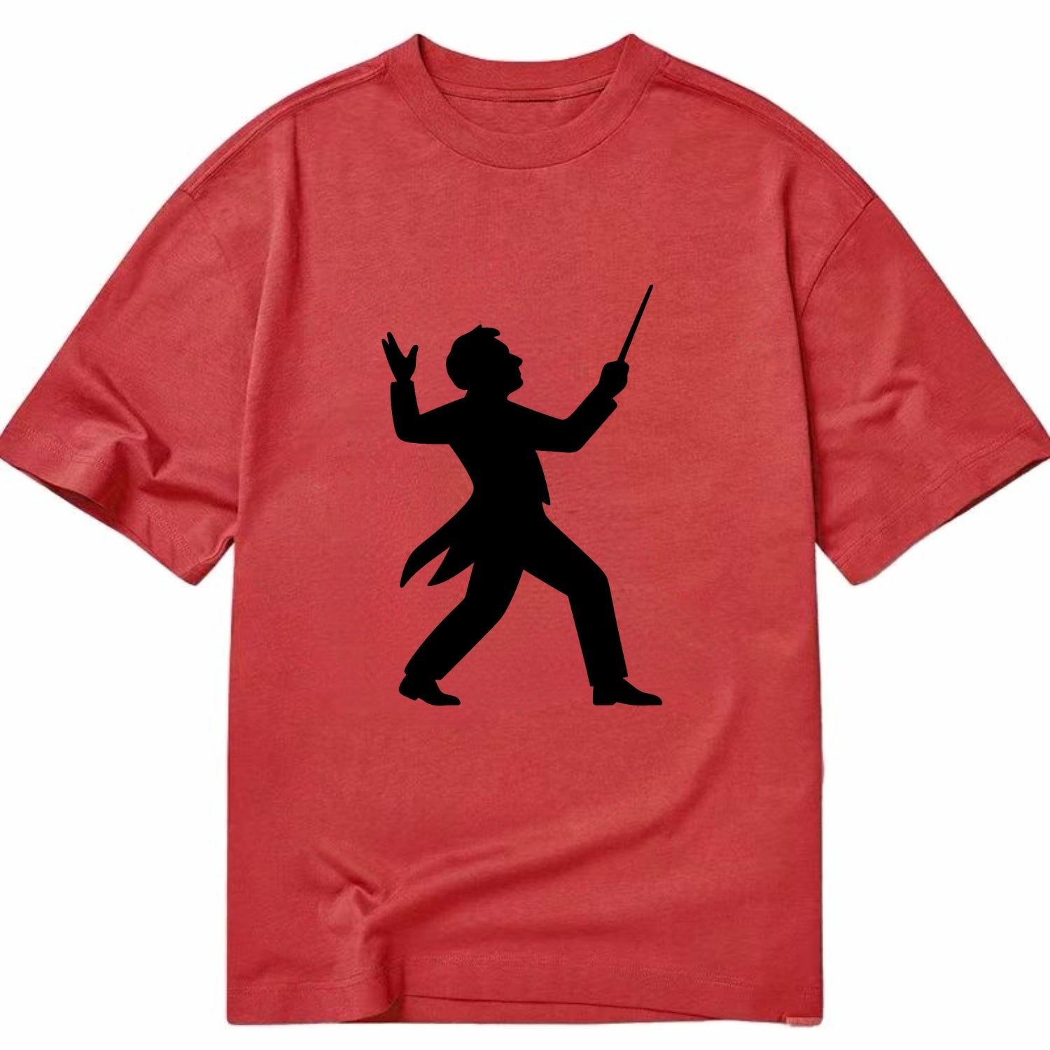 Conductor leading orchestra passionately - Classic T-shirt - Red