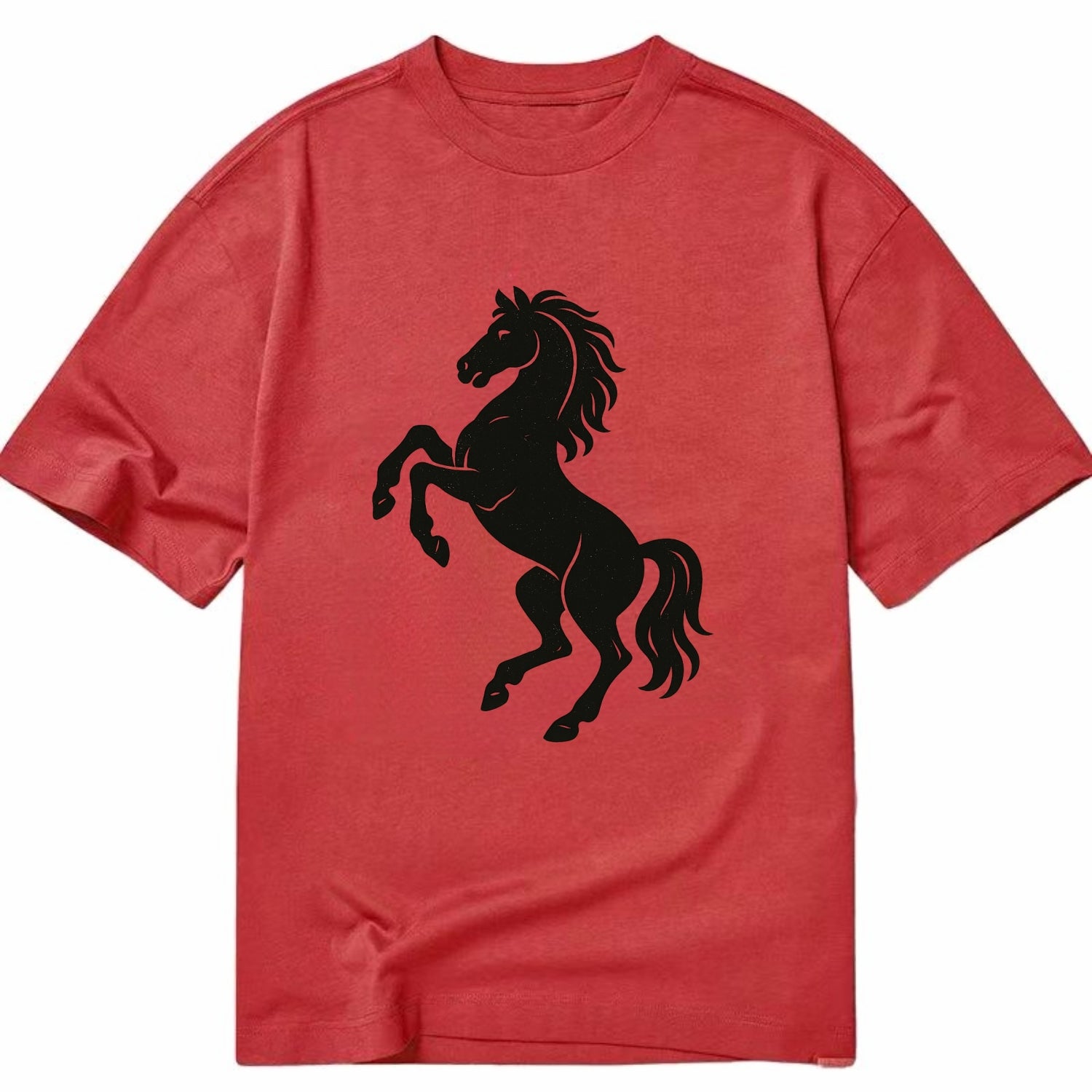 Stallion rearing on hind legs - Classic T-shirt - Red