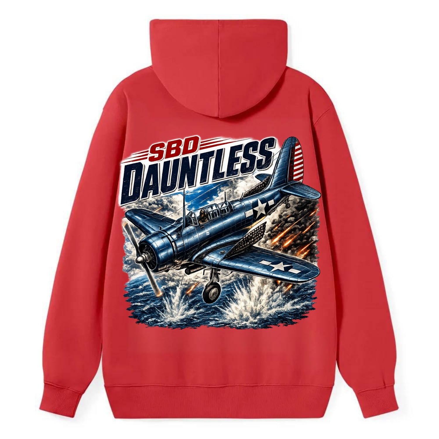 Sbd Dauntless - Classic Pullover Hoodie - Red