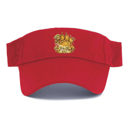 HONEY PAW | Bear paw print filled with honeycomb | Sticky evidence | Forest treasure hunter - Visor - Red