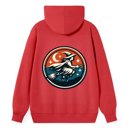 Mystic Night Witch Emblem - Classic Pullover Hoodie - Red