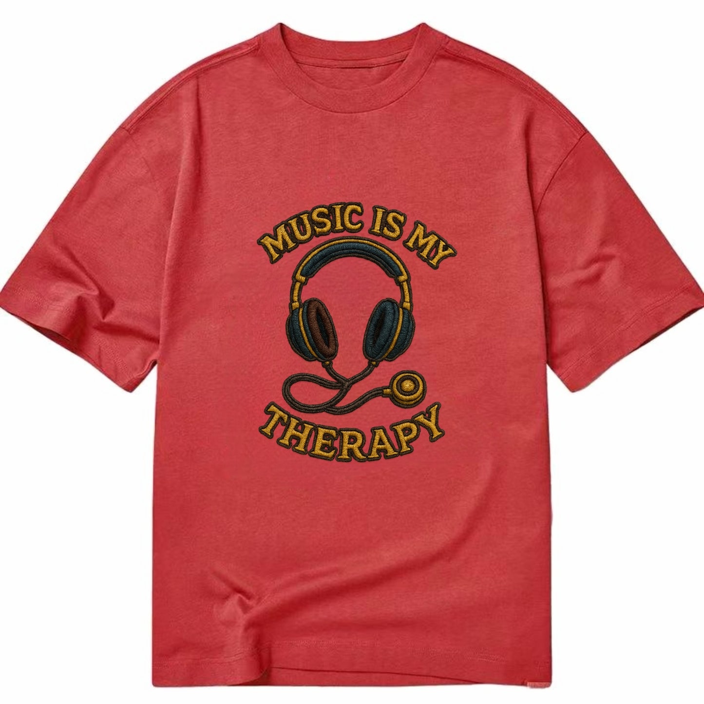Music Is My Therapy  - Classic T-shirt - Red