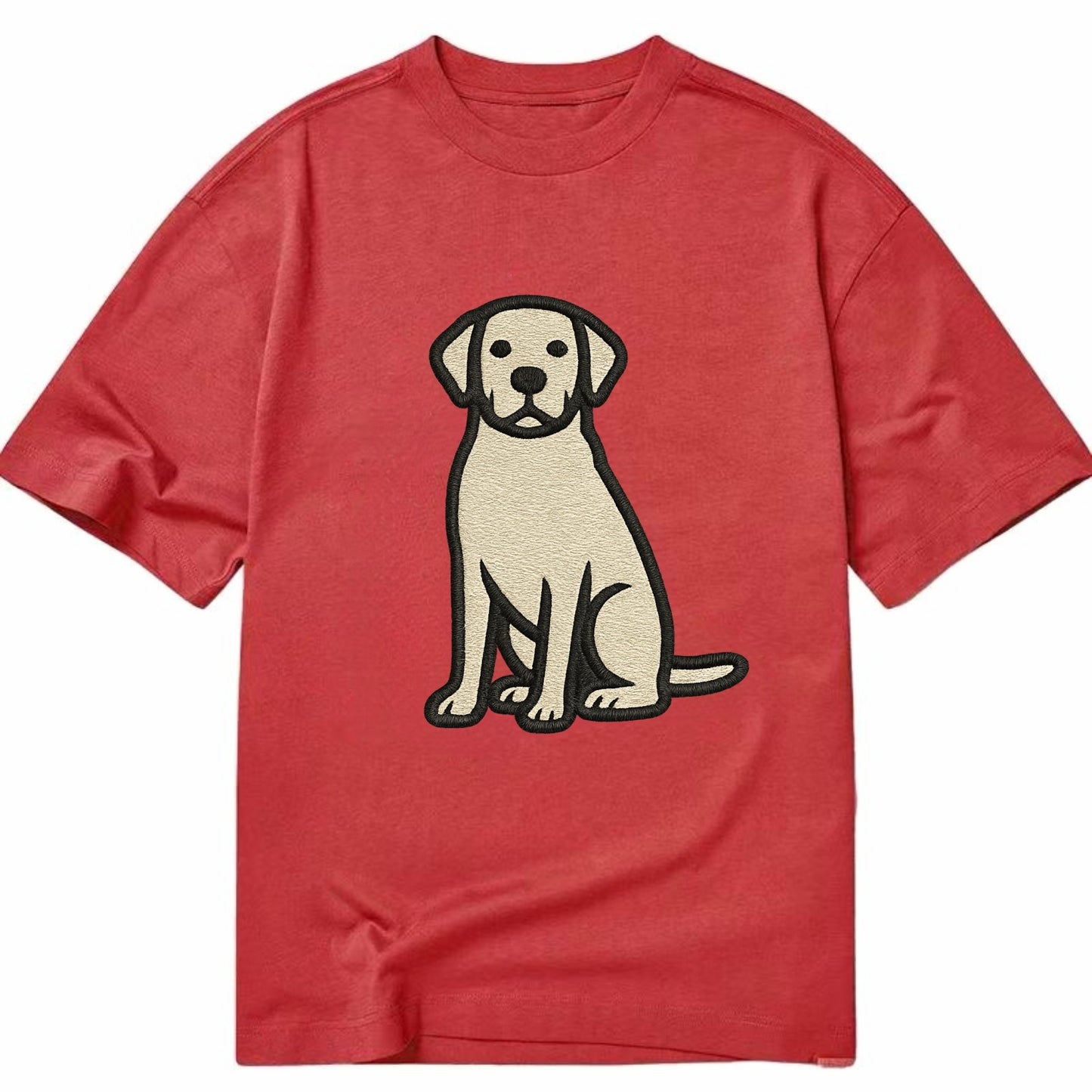 Goldador - Golden Lab mix sitting pose - Classic T-shirt - Red