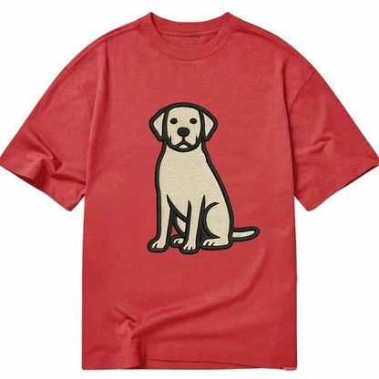 Goldador - Golden Lab mix sitting pose - Classic T-shirt - Red