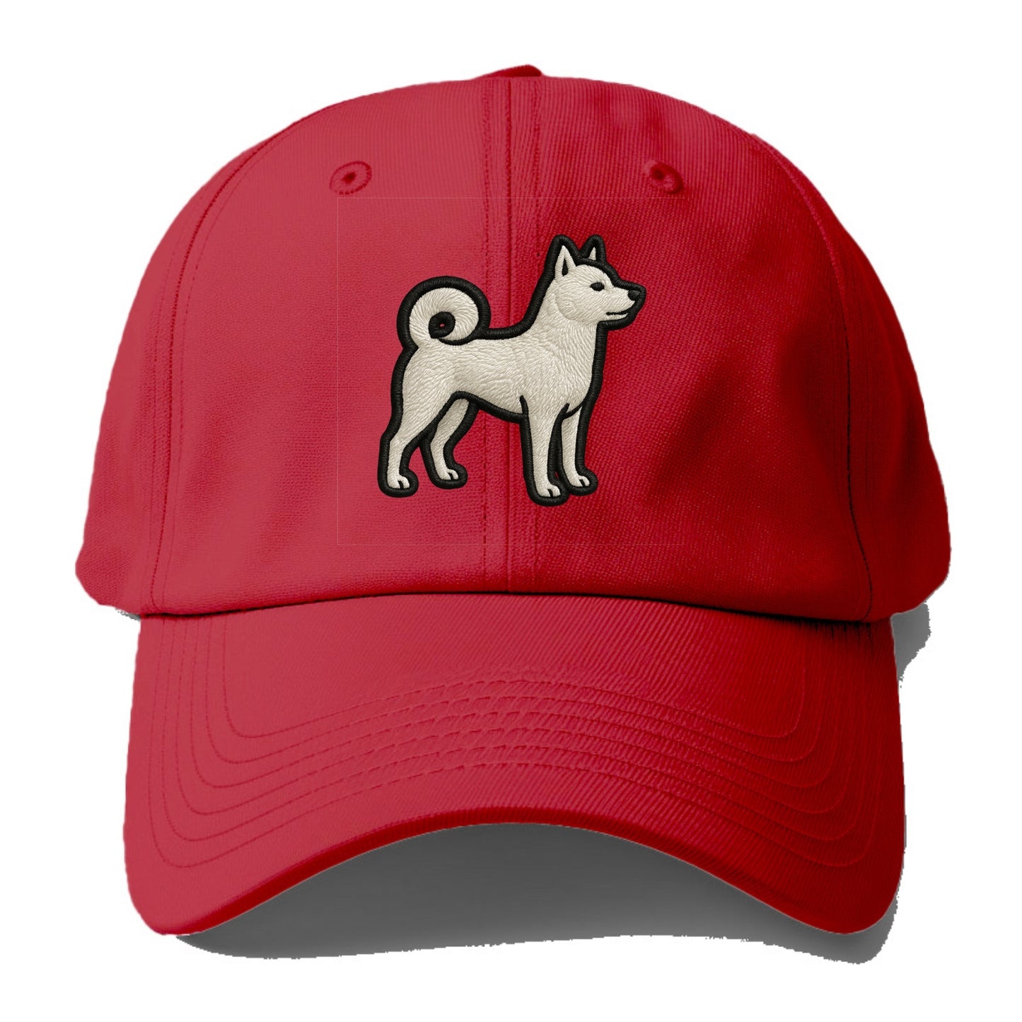 Kishu Ken - Contemporary white hunter de - Baseball Cap - Red