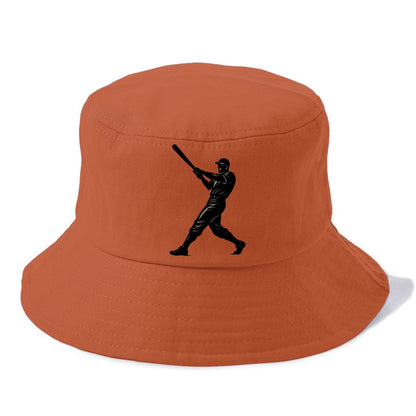 Baseball batter in full swing - Bucket Hat - Red