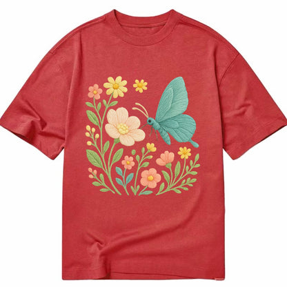 Mint Night Butterfly - Classic T-shirt - Red
