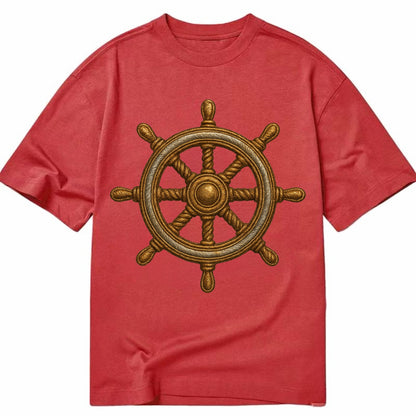 Ship's Wheel  - Classic T-shirt - Red