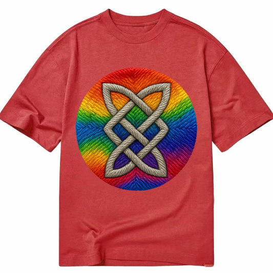 Celtic Shield Knot  - Classic T-shirt - Red
