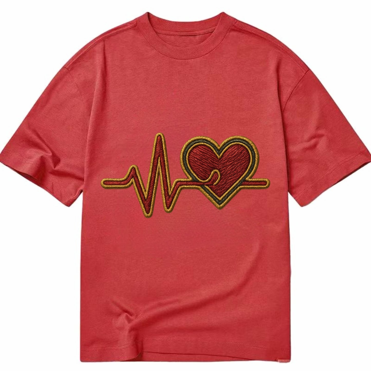 Heartbeat Line  - Classic T-shirt - Red