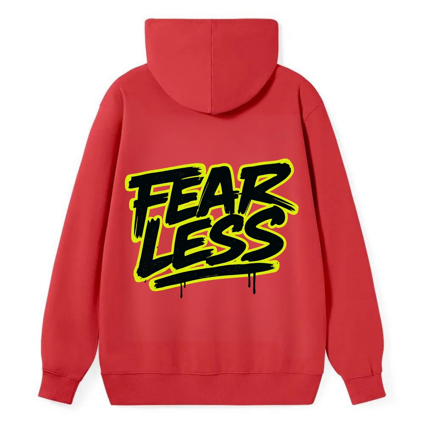 Bold typography design - "FEARLESS" - courage, bravery, facing challenges - Classic Pullover Hoodie - Red