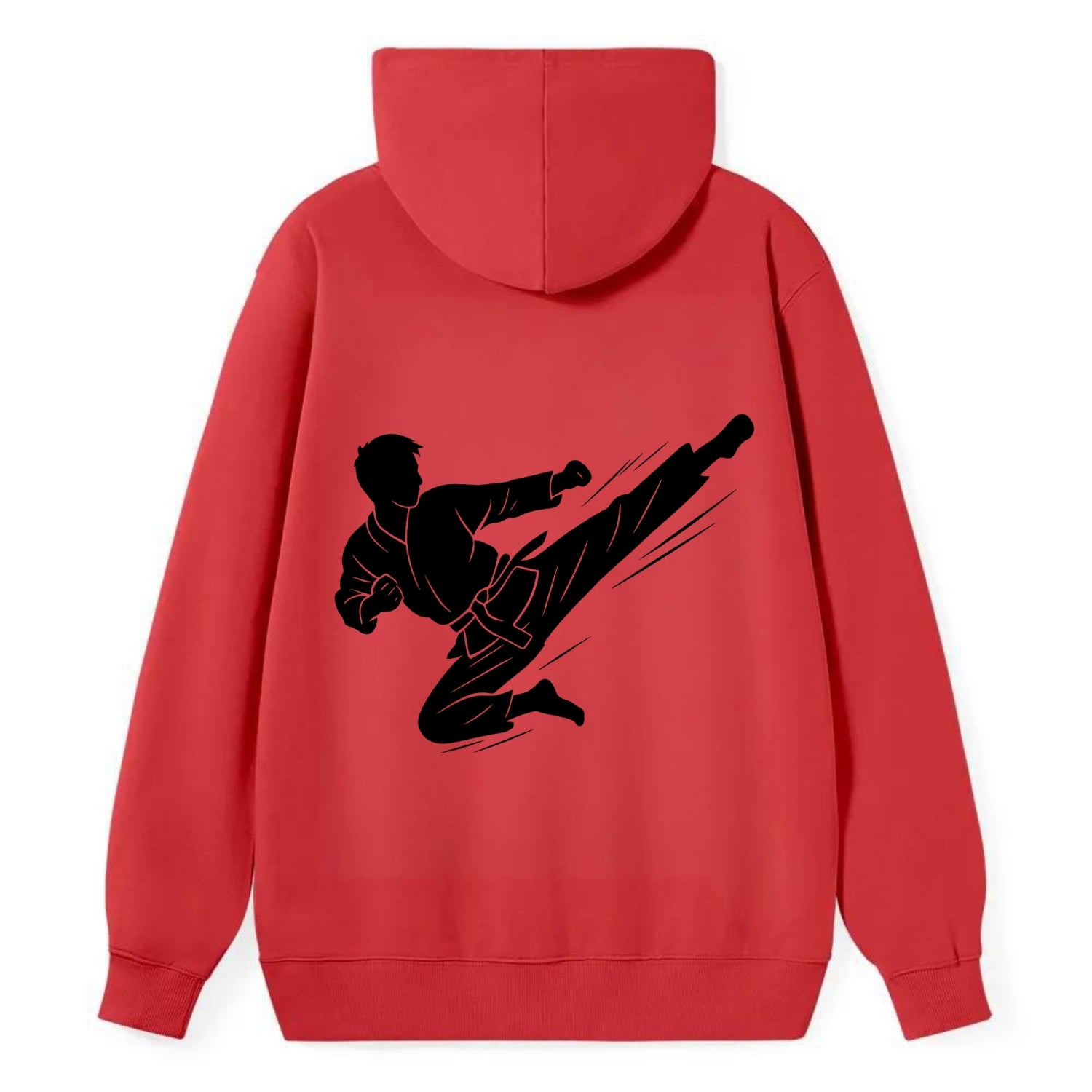 Korean taekwondo flying kick - Classic Pullover Hoodie - Red